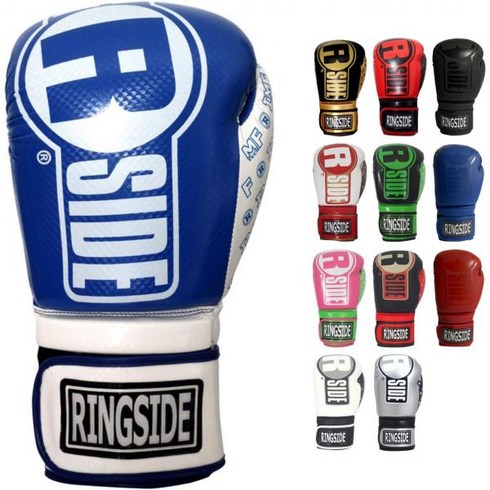 Ringside 링사이드 에이펙스 플래시 스파링 장갑, Blue/White, 18 Ounce