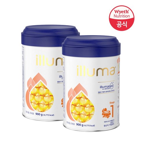 일루마(illuma) 분유 1단계, 2개, 1개, 900g