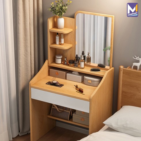MCOMPANY 정리함 서랍형 화장품 수납장 화장대 테이블 조립식 서랍 미니 책상 서랍장 선반 수납 화장 슬림 정리대 입식 거울 엔틱 인테리어 원목 콘솔 소형 <거울달린 화장대>, 수량: 1개 단품 [루커화장대]”></a>
                </div>
<div class=