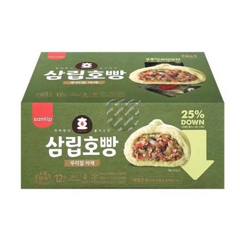 삼립 우리밀 야채 호빵, 90g, 12개입