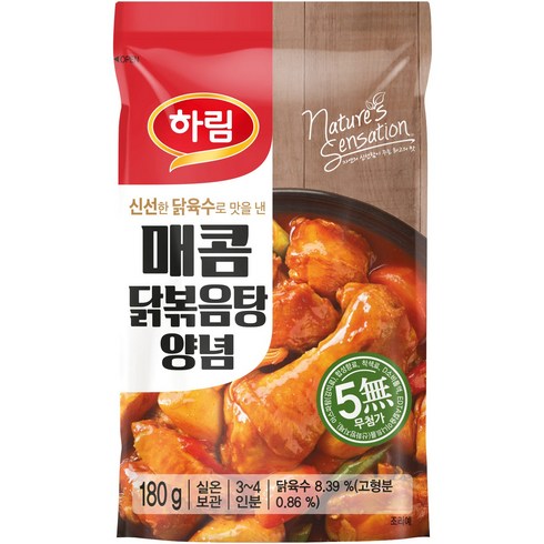 핫도리탕 - 하림 매콤 닭볶음탕 양념 180g, 10개