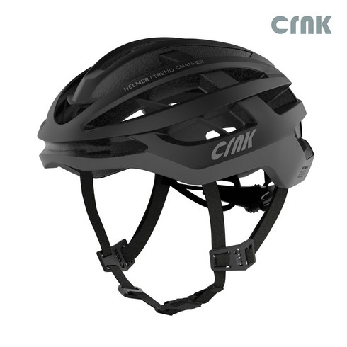 CRNK 크랭크 헬머 자전거헬멧 로드 어반 MTB 전기자전거 전동킥보드, 블랙/L