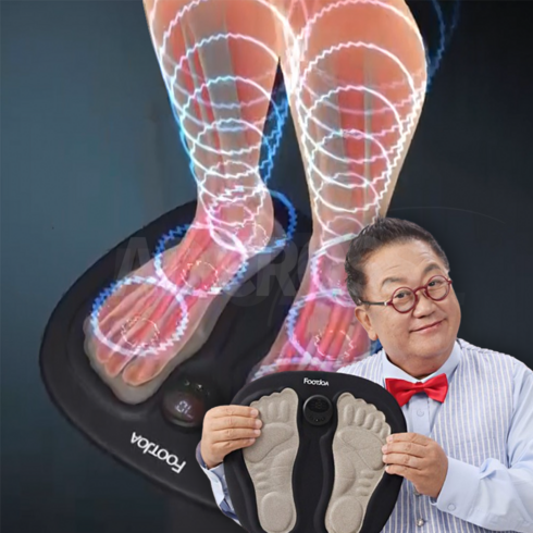 ems발마사지기 - [인포벨] TV홈쇼핑정품 애드크로스 이용식 풋조아 맨발걷기 어싱패드 어르신 하체 근력 무선 저주파 마사지기 패드, 혼합색상, HFA-249