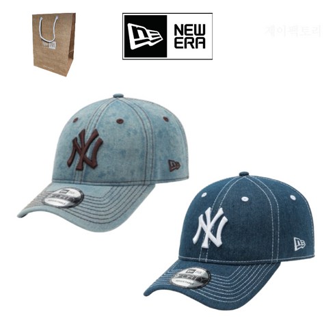 뉴에라 백화점판 MLB 야구 모자 볼캡 데님 언스트럭쳐 뉴욕양키스 LA다저스