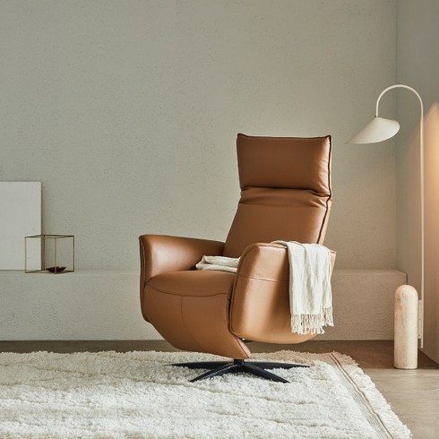 한샘 MVME 트라움 라토 천연가죽 리클라이너 소파 1인, 페더화이트(A)