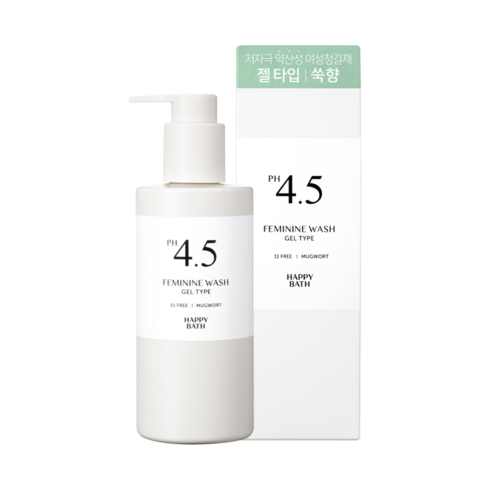  여성청결제 인팀워시 폼 250ml x 4개  50ml 1개 - 해피바스 PH4.5 약산성 쑥 여성 청결제, 250g, 4개