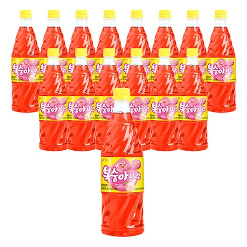 오뚜기 시럽 슬러시원액 복숭아시럽 1kg 1병, 15개