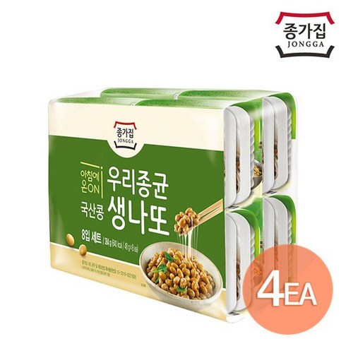 종가집 종가 국산콩 생나또 48gx8입x4개(총 32개), 4개, 48g
