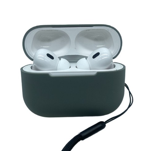 TPU 블루투스 이어폰 충전 케이스 보호 커버 애플 2022 AirPods Pro2, 어두운 회색, 에어팟 pro2