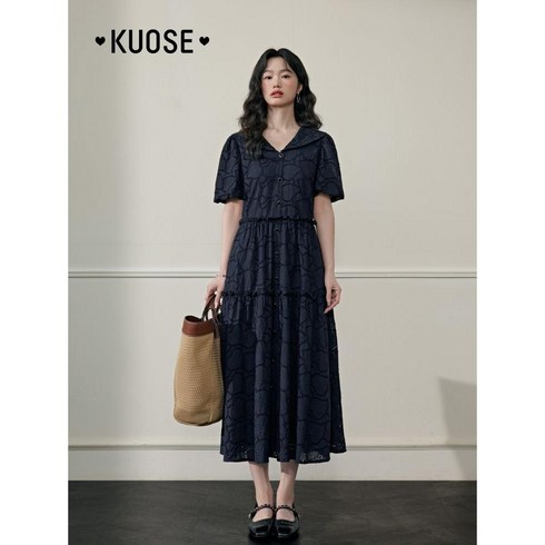 UKC0060182713 - KUOSE 쿠오세원피스 MINT COAST 네이비 블루 맥시 드레스