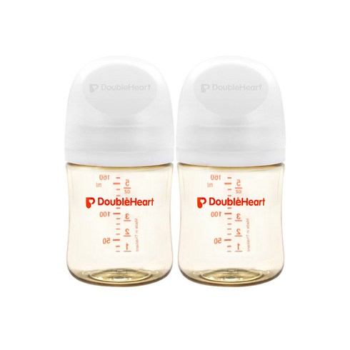 더블하트 PPSU 젖병 트윈팩(2입) 베이직 모먼트 디어프렌즈, 1개, 160ml, 제뉴인화이트