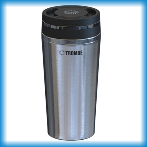 차량용재떨이 - 스테인리스 텀블러형 자동차 재떨이 대용량 차량용 담배냄새 고급재떨이, 1개