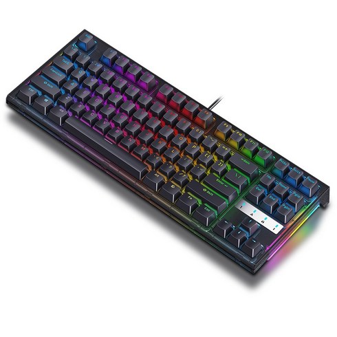 KEYXGSUL R87 RGB 핫스왑 풀윤활 게이밍 기계식 키보드 황축, 은축, 투명하다RGB