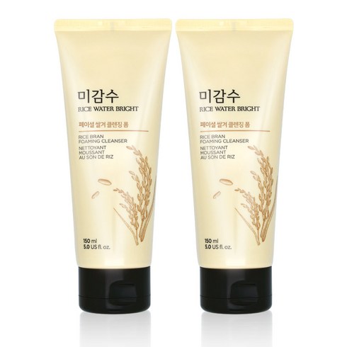 더페이스샵 미감수 브라이트 페이셜 쌀겨 클렌징 폼 150ml 2개, 0.15l