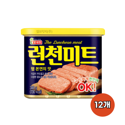 롯데햄 런천미트, 48개, 340g