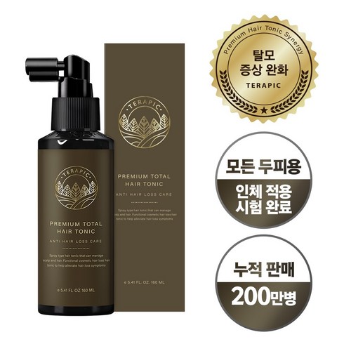 헤어토닉 - 테라픽 프리미엄 토탈 헤어토닉, 160ml, 3개