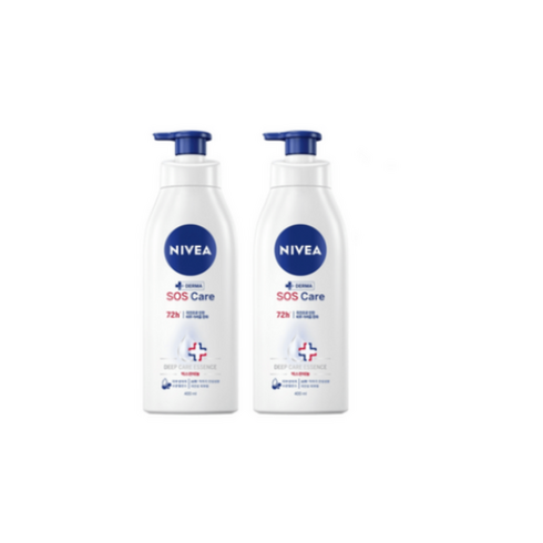 SOS 케어 바디로션 400ml 니베아 2개 고보습 촉촉한, SOS 케어 바디로션 2개