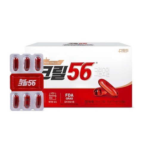 펄세스 크릴56 크릴오일 1 000mg 12개월 30g, 360정, 1개