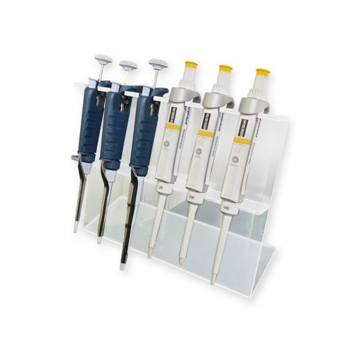 마이크로피펫 - LABGUIDE 아크릴 마이크로피펫 스탠드 3홀/6홀 Micropipet Stand Eppendorf/Gilson 호환가능, LG.PSS06(6홀), 1개