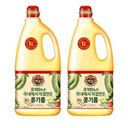 백설 콩기름, 1800ml, 4개