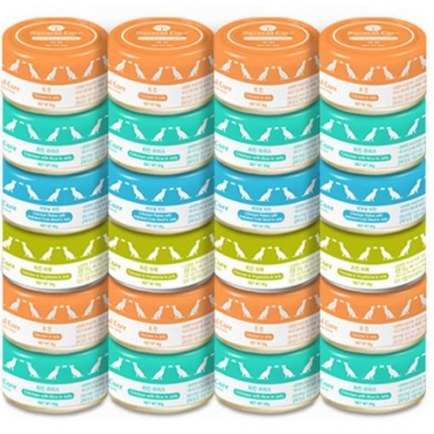 네츄럴코어 강아지간식 4종 혼합 캔 1box, 24개입