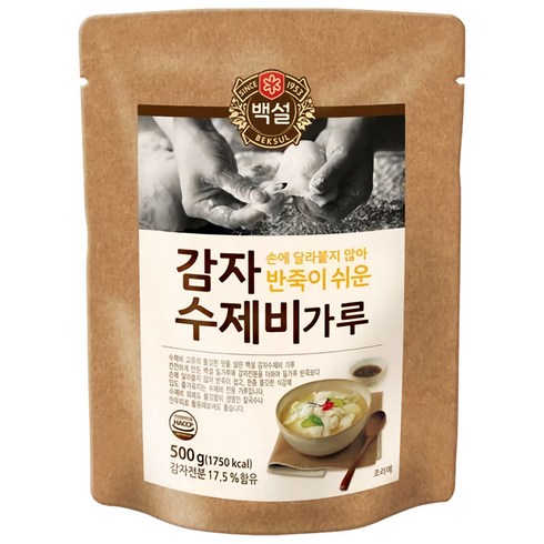 백설 감자 수제비 가루, 500g, 20개