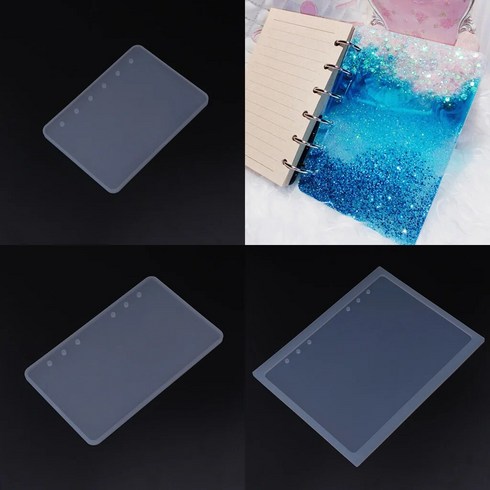 레진 다이어리 6공 다이어리 실리콘 DIY 공예 노트북 모양의 A5A6A7 거울 보석 만들기 책 수지, 2.A6