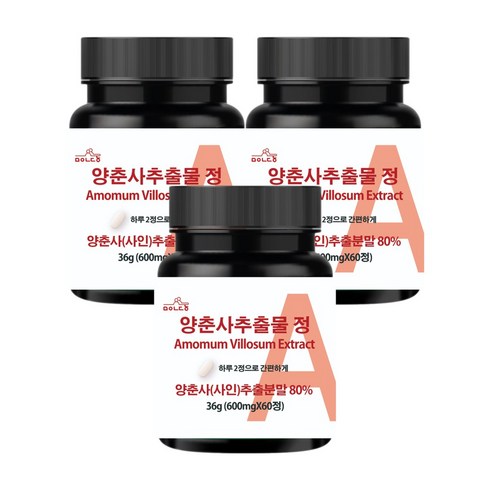 양춘사 추출물 바나바잎 사인 락토페린, 3개, 60정