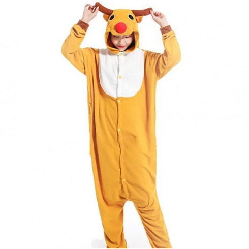 2023년 가성비 최고 루돌프코스프레 - 동물잠옷 루돌프 코스프레 사계절 잠옷 캐릭터 졸업사진 우정 파자마