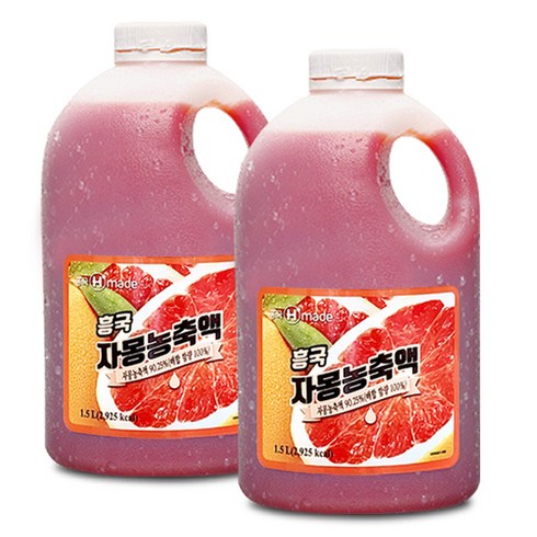 흥국자몽농축액 - 흥국에프앤비 자몽 농축액, 1.5L, 2개