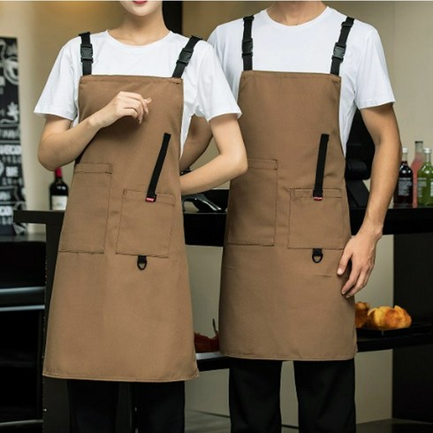 뉴데이 예쁜 카페 미술 작업 방수 앞치마, 브라운