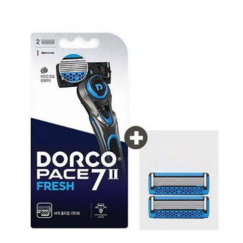 도루코 페이스7 2 FRESH 면도기세트, 1개, 면도기1개+면도날 총4입