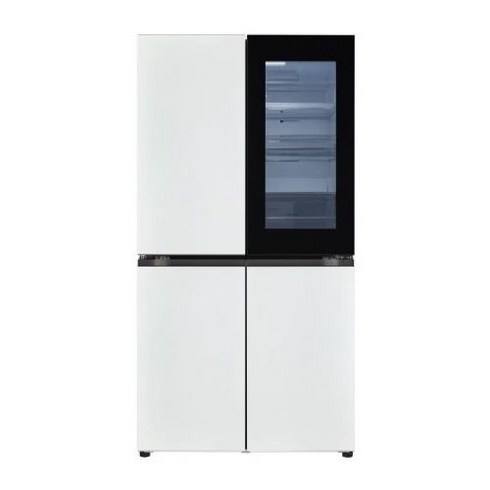 LG 디오스 오브제컬렉션 노크온 냉장고 (T873MWW312), 화이트+화이트