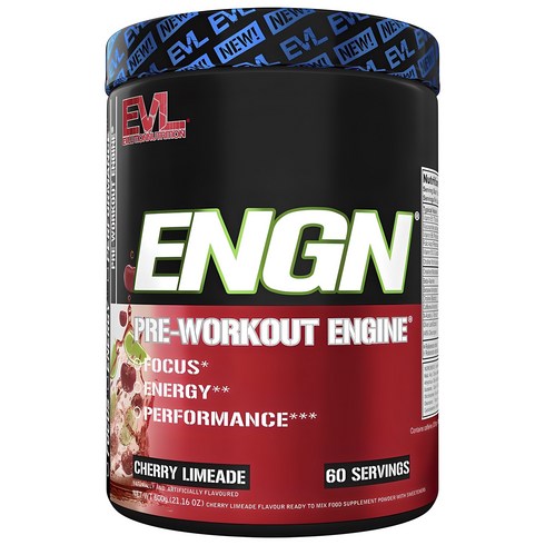 부스터 - EVLUTIONNUTRITION ENGN 프리-워크아웃 엔진 체리 라임에이드 맛, 1개, 600g