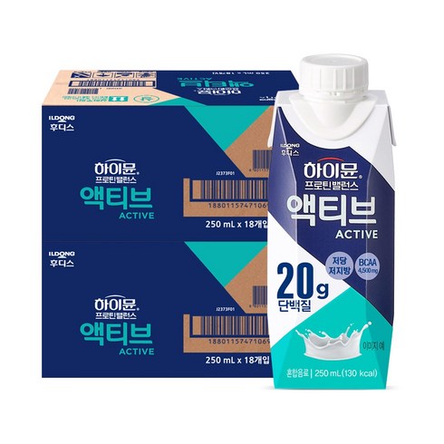 하이뮨액티브 - 하이뮨 프로틴 밸런스 액티브 밀크, 250ml, 36개