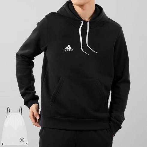 2023년 가성비 최고 아디다스후드티 - 아디다스 따뜻한 기모안감 후드티 블랙 + PGN짐쌕가방