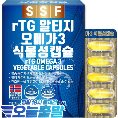 순수식품 rTG 오메가3 1000mg, 60정, 1개