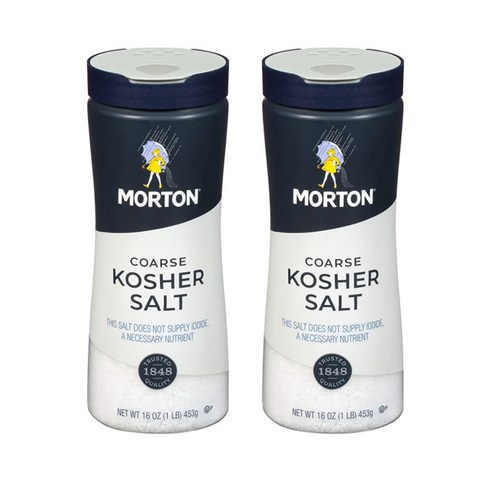 Morton 코셔 솔트 Kosher Salt 453g 2팩, 1개