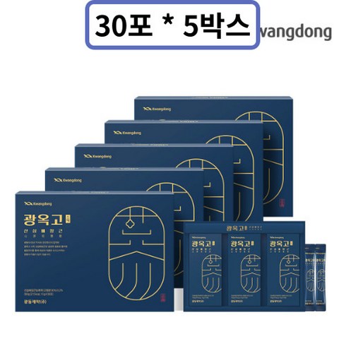 광동제약 광옥고스틱 산삼배양근 30포 + 쇼핑백, 5개, 300g