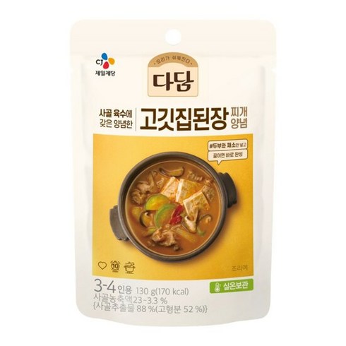 고깃집된장찌개 - 다담 CJ 고깃집된장찌개양념 130gx20입, 130g, 20개