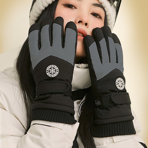 2023년 가성비 최고 티에이씨 스키장갑 - 에이엠고트 남성용 스마트 터치 방수 방한 보드 스키 장갑, 블랙 (FREE)