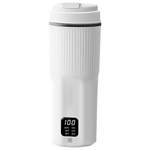 분유포트 전기 스마트 텀블러 휴대용전기포트 여행용 컵 C타입충전 500ml (돼지코포함), 304스텐레스