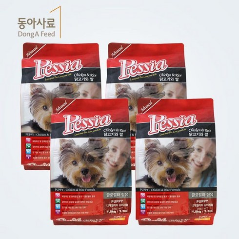 펫시아 펫시아 퍼피 닭고기와쌀 3KG 4EA, 4개, 단일옵션