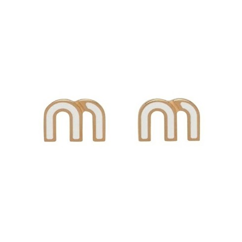 미우미우 [명품]미우미우 에나멜 메탈 이어링 귀걸이 5JO911 ..