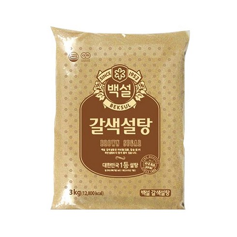 백설 갈색설탕, 3kg, 1개