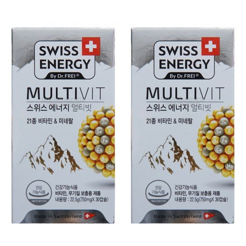 스위스에너지 멀티빗 21종 비타민&미네랄 2박스, 2개