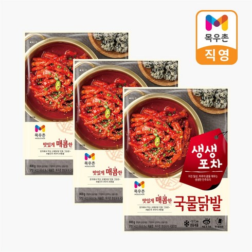 국물닭발 - 목우촌 생생포차 국물 닭발 800gX3개, 800g, 3개