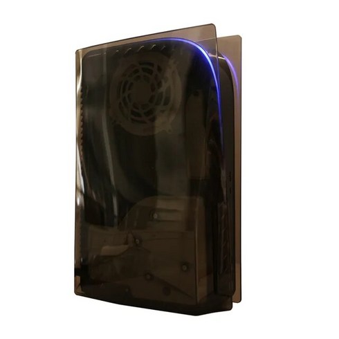 PS5 플스5 포탈 portal 필름 케이스 디스크 에디션 페이스 플레이트용 크리스탈 투명 쉘 블루 클리어 버전 하드 충격 방지 ABS 안티 스크래치 커버, [02] Black, 1개