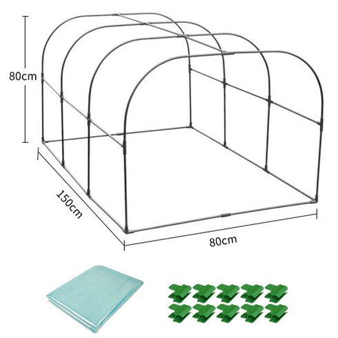 미니온실하우스강화유리 - 조립식 미니 비닐하우스 텃밭 베란다, 80x150cm, 1개