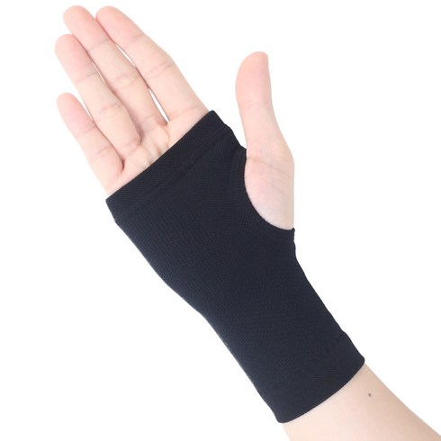국내생산 얇고 편한 장갑형 손목보호대 블랙(밴드없음), 얇은장갑형손목(밴드없음)-블랙, 1개